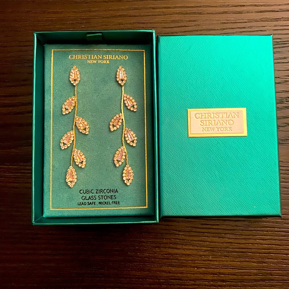 NEW Christian Siriano silver earrings.